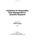 GUIDELINES FOR RESPONSIBLE DATA MANAGEMENT IN SCIENTIFIC RESEATCH