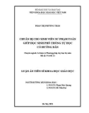 Luận án Tiến sĩ Khoa học giáo dục: Chuẩn bị cho sinh viên sư phạm Toán giúp học sinh phổ thông tự học có hướng dẫn