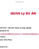 Bài giảng về quản trị dự án