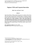 Engineer CEOs and corporate innovation