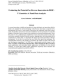 Evaluating the potential for reverse innovation in brict countries: A panel data analysis