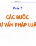 Bài giảng Một số vấn đề về tư vấn pháp luật - Các bước tư vấn pháp luật