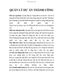 QUẢN LÝ DỰ ÁN THÀNH CÔNG