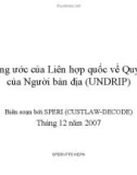 Bài giảng Công ước của liên hợp quốc về quyền của người bản địa (UNDRIP)