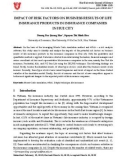 Impact of risk factors on business results of life insurance products in insurance companies in Hue city