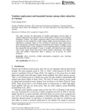 Nonfarm employment and household income among ethnic minorities in Vietnam