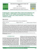 Exploring the compensation plans under international laws from offshore oil facilities and relationship between oil production, trade and carbon emission: An evidence from global economy