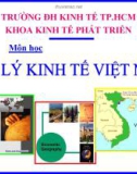 Bài giảng Địa lý kinh tế Việt Nam - Trương Thị Thanh Xuân (ĐH Kinh tế TP.HCM)