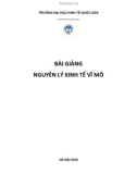 Bài giảng Nguyên lý kinh tế vĩ mô: Phần 1