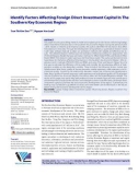 Identify factors affecting foreign direct investment capital in the southern key economic region