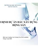 Thẩm định dự án đầu tư xây dựng_ Bất động sản