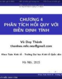 Bài giảng Kinh tế lượng: Chương 4 - Vũ Duy Thành