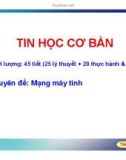 Bài giảng Tin học cơ bản: Chuyên đề - Mạng máy tính (Chương 1: Mạng máy tính và khai thác thông tin trên mạng LAN)