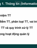 Bài giảng Tin học đại cương: Chương 1 - Thông tin