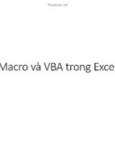 Bài giảng Tin học văn phòng - Macro và VBA trong Excel