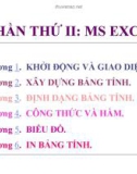 Bài giảng Tin học văn phòng: Phần 2 - MS Excel