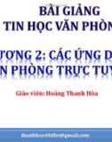 Bài giảng Tin học văn phòng 2: Chương 2 - Hoàng Thanh Hòa