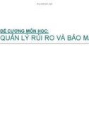 Đề cương môn học: Quản lý rủi ro và bảo mật