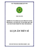 Luận án Tiến sĩ Quản lý đất đai: Nghiên cứu tác động của quá trình đô thị hóa đến quản lý, sử dụng đất và đời sống việc làm của người dân thành phố Vinh, tỉnh Nghệ An