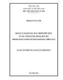 Luận án Tiến sĩ Quản lý giáo dục: Quản lý đánh giá học sinh tiểu học ở các tỉnh đồng bằng Bắc Bộ trong bối cảnh đổi mới giáo dục hiện nay