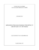 Luận án tiến sĩ Công nghệ thông tin: Kiểm định công khai đảm bảo tính riêng tư cho dữ liệu lưu trữ ngoài