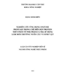 Luận án Tiến sĩ Công nghệ thực phẩm: Nghiên cứu ứng dụng enzyme protease trong chế biến bột protein thủy phân từ phụ phẩm cá tra sử dụng làm môi trường nuôi cấy vi sinh vật