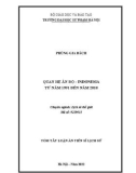 Tóm tắt Luận án Tiến sĩ Lịch sử: Quan hệ Ấn Độ - Indonesia giai đoạn từ năm 1991 đến năm 2018