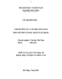 Tóm tắt luận văn thạc sĩ khoa học xã hội và nhân văn: Ảnh hưởng của văn học dân gian đối với thơ Tản Đà, Trần Tuấn Khải