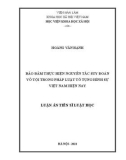 Luận án Tiến sĩ Luật học: Bảo đảm thực hiện nguyên tắc suy đoán vô tội trong pháp luật tố tụng hình sự Việt Nam hiện nay