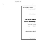 Tóm tắt Luận án Tiến sĩ Luật học: Pháp luật về quyền bình đẳng giữa các doanh nghiệp ở Việt Nam
