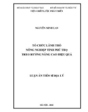 Luận án Tiến sĩ Địa lý: Tổ chức lãnh thổ nông nghiệp tỉnh Phú Thọ theo hướng nâng cao hiệu quả