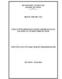 Tóm tắt luận văn thạc sĩ: Tăng cường kiểm soát nội bộ chi phí sản xuất tại công ty cổ phần thép Đà Nẵng