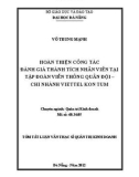 Tóm tắt luận văn thạc sĩ quản trị kinh doanh: Hoàn thiện công tác đánh giá thành tích nhân viên tại tập đoàn viễn thông quân đội – chi nhánh Viettel Kon Tum