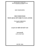 Luận án Tiến sĩ Ngữ văn: Phản trinh thám trong bộ ba New York của Paul Auster