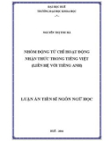 Luận án Tiến sĩ Ngôn ngữ học: Nhóm động từ chỉ hoạt động nhận thức trong Tiếng Việt (liên hệ với Tiếng Anh)