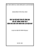 Luận án Tiến sĩ Chính trị học: Đào tạo đội ngũ cán bộ lãnh đạo của hệ thống chính trị ở Cộng hoà Dân chủ Nhân dân Lào hiện nay