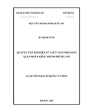 Luận văn Thạc sĩ Quản lý công: Quản lý văn bản điện tử tại Ủy ban Nhân dân quận Hoàn Kiếm, thành phố Hà Nội