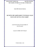 Luận án Tiến sĩ Kỹ thuật Điển tử: Hệ thống điều khiển robot tự hành qua mạng trong môi trường công nghiệp