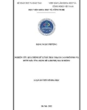 Luận án Tiến sĩ Hóa học: Nghiên cứu quá trình xử lý bã thải thạch cao phốtpho và bước đầu ứng dụng để làm phụ gia xi măng