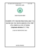 Luận án Tiến sĩ Dược học: Nghiên cứu thành phần hóa học và đánh giá tác dụng kháng ung thư của thân lá cây củ dòm (Stephania dielsiana Y.C. Wu)