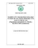 Luận án Tiến sĩ Dược học: Nghiên cứu thành phần hóa học và một số tác dụng sinh học của loài Tu hùng tai (Pogostemon auricularius (L.) Hassk.), họ Hoa môi (Lamiaceae)