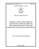 Luận án Tiến sĩ Răng Hàm Mặt: Nghiên cứu thực trạng bệnh lý quanh răng và hiệu quả điều trị phẫu thuật bằng máy AMD Laser trên người cao tuổi tại Hà Nội năm 2015
