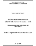 Tóm tắt Luận án Tiến sĩ Khoa học giáo dục: Tổ chức hoạt động khám phá khoa học nhằm phát triển vốn từ cho trẻ mẫu giáo 3 - 4 tuổi