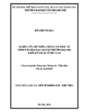 Tóm tắt Luận án Tiến sĩ Thông tin - Thư viện: Nghiên cứu hệ thống thông tin phục vụ công tác đào tạo tại các trường đại học khối kỹ thuật ở Việt Nam