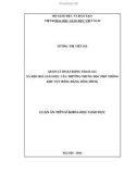 Luận án Tiến sĩ Khoa học giáo dục: Quản lý hoạt động tham gia xã hội hoá giáo dục của trường Trung học phổ thông khu vực đồng bằng sông Hồng