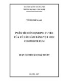 Luận án Tiến sĩ Cơ kỹ thuật: Phân tích ổn định phi tuyến của vỏ cầu làm bằng vật liệu composite FGM