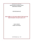 Luận án Tiến sĩ Cơ kỹ thuật: Phát triển các kỹ thuật phần tử hữu hạn cho phân tích kết cấu dạng tấm và vỏ