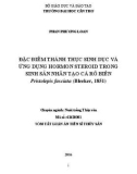 Tóm tắt Luận án Tiến sĩ Thủy sản: Đặc điểm thành thục sinh dục và ứng dụng hormon steroid trong sinh sản nhân tạo cá rô biển Pristolepis fasciata (Bleeker, 1851)