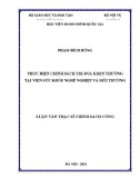 Luận văn Thạc sĩ Chính sách công: Thực hiện chính sách thi đua khen thưởng tại Viện sức khỏe nghề nghiệp và môi trường