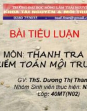 Bài tiểu luận môn thanh tra và kiểm toán môi trường